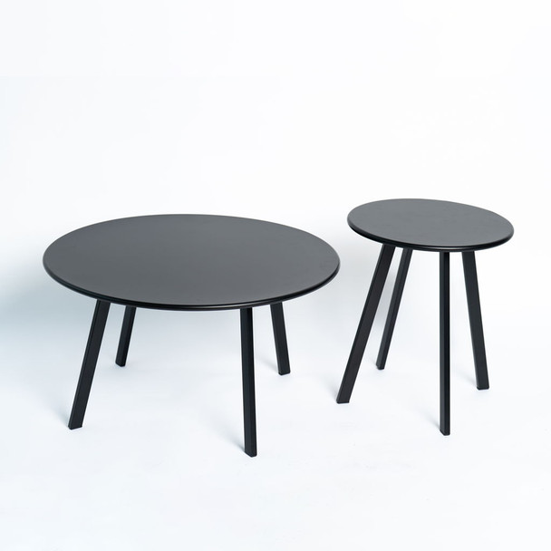 Round Nesting Coffee Table (Set of 2) - Black