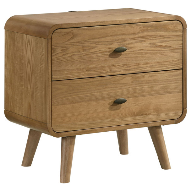 Winston - 2 Drawer Nightstand - Ash Brown