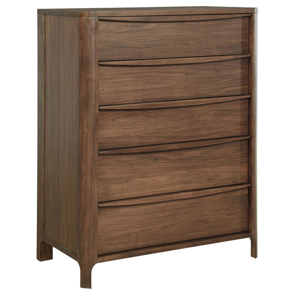 Verona - 5 Drawer Chest With - Walnut