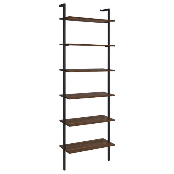 Christy - Owens - 6 Shelf Wall Bookshelf - Walnut