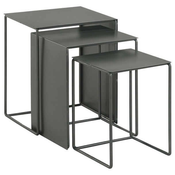 Vestal - 3 Piece Rectangular Nesting Table Set - Gray