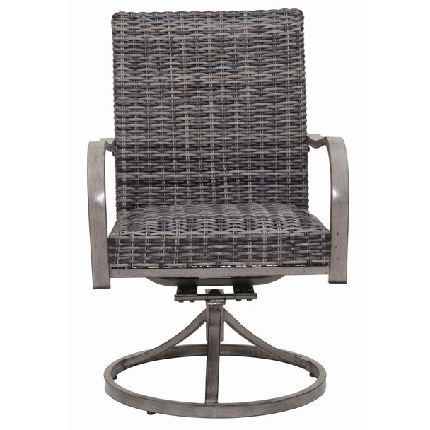 Outdoor Swivel Dining Chair (Set of 2) - Gray