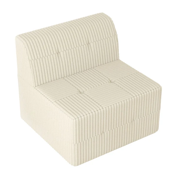 Modern Minimalist Sleeper Sofa, Compressed Sectional Single Seat