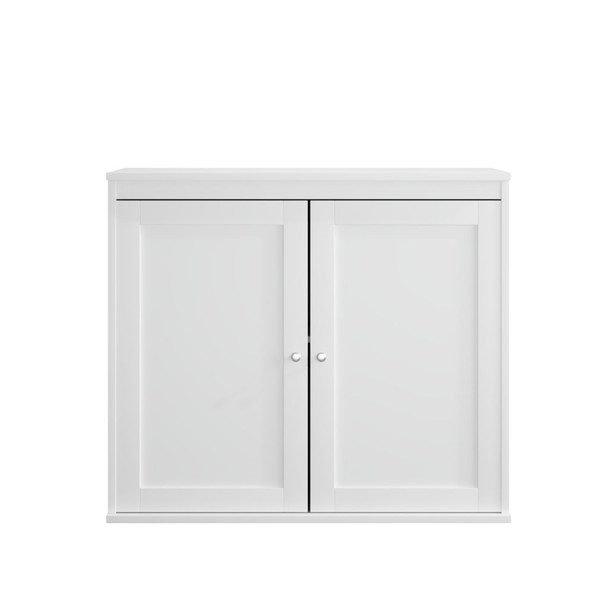 Kitchen Storage Cabinet With Double Doors, Adjustable Shelves, Sideboard Buffet For Dining Room - White