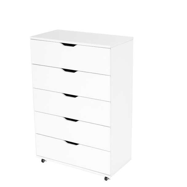 Modern 5 Drawer Dresser With Wheels