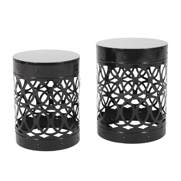 Delight - Powder Coated Iron End Table (Set of 2)