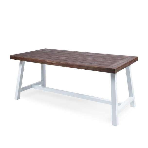 Outdoor Sandblast Finish Acacia Wood Dining Table