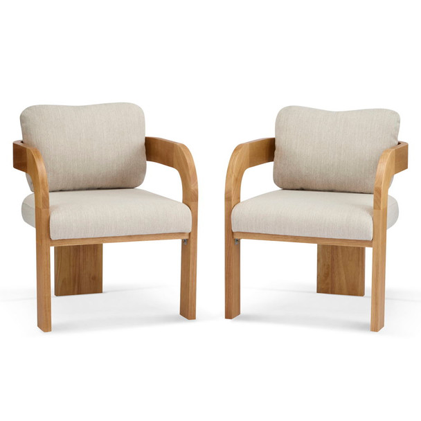 Dining Chairs With Pillow Back (Set of 2)