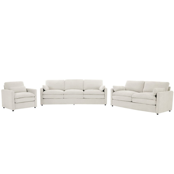Cozy Upholstered Sofa Set For Living Room