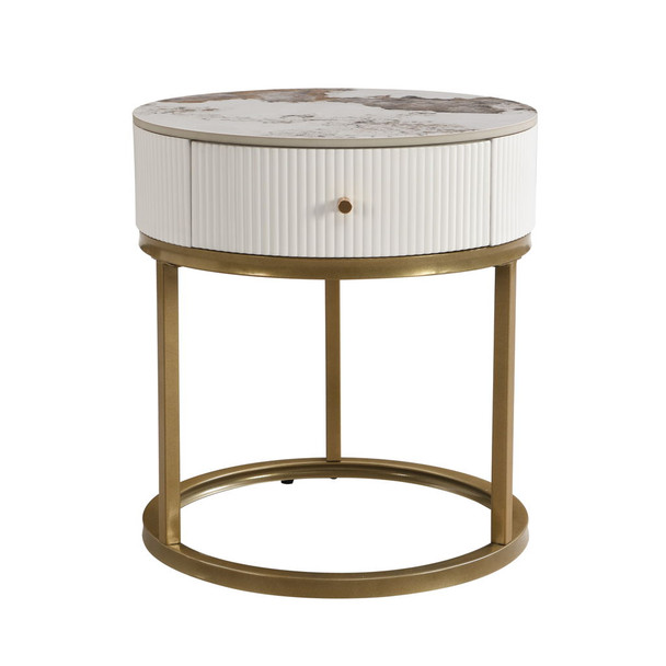 Modern Round Table With Drawers