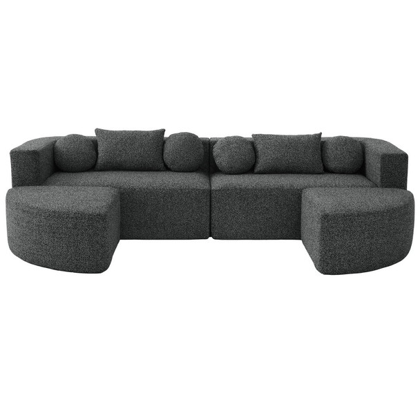 Boneless - Couch Modular Sectional Sofa With Deep Seating And Curved Design