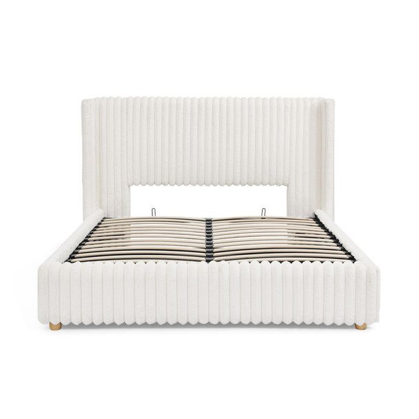 Functional Vertical Striped Bed With Gas Lift Storage