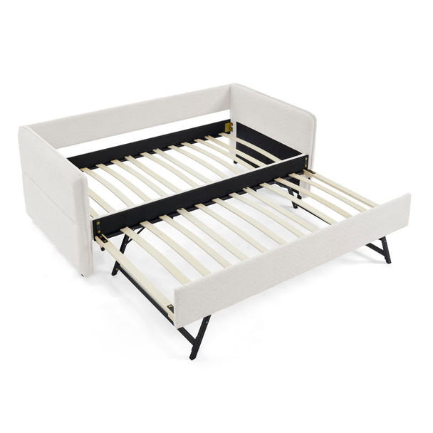 Upholstered Daybed With Pop Up Trundle