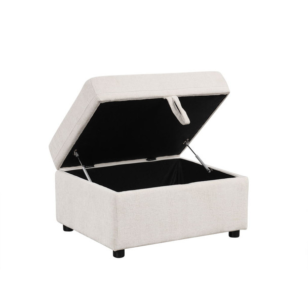 Movable Storage Ottoman Footrest For Living Room