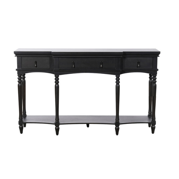 Retro Console Table With 3 Soft Close Drawers