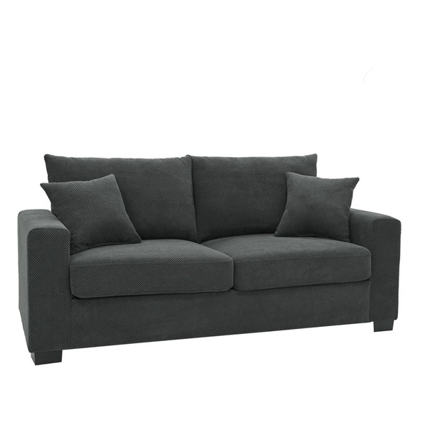 2 Seater Sofa, 2 Throw Pillows For Living Room