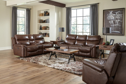 Morocco 7 Piece Power Italian Leather Reclining Sectional