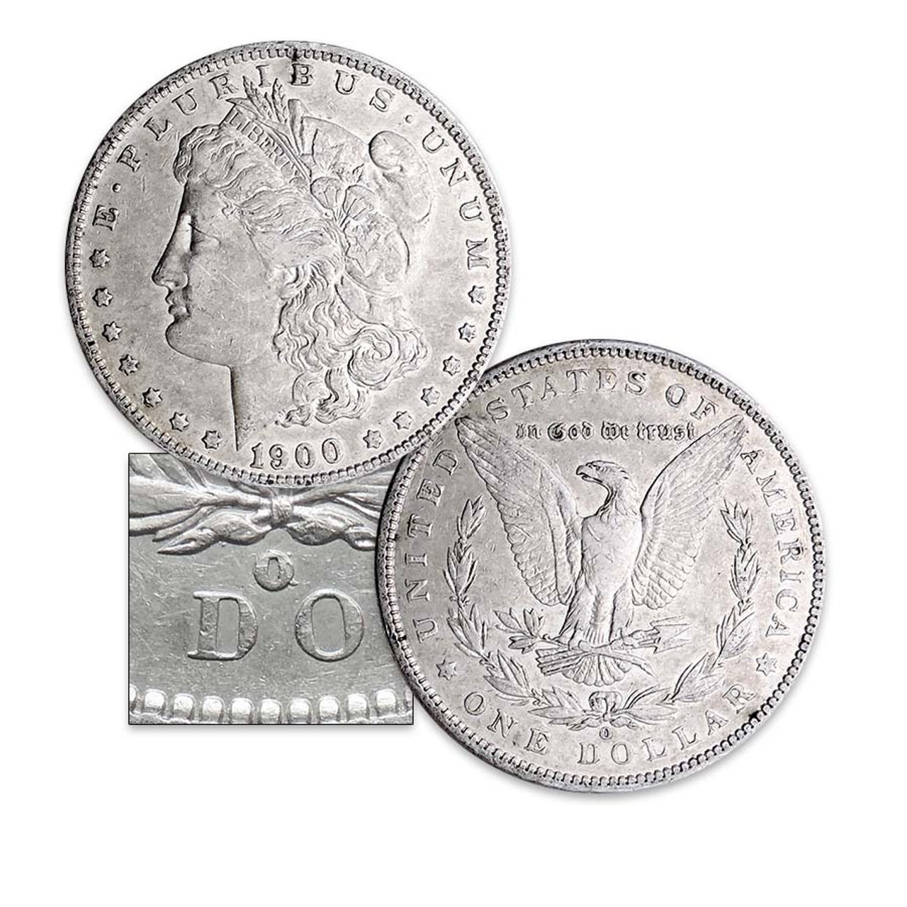1900-O Over CC Morgan Silver Dollar Very Fine/Extra Fine