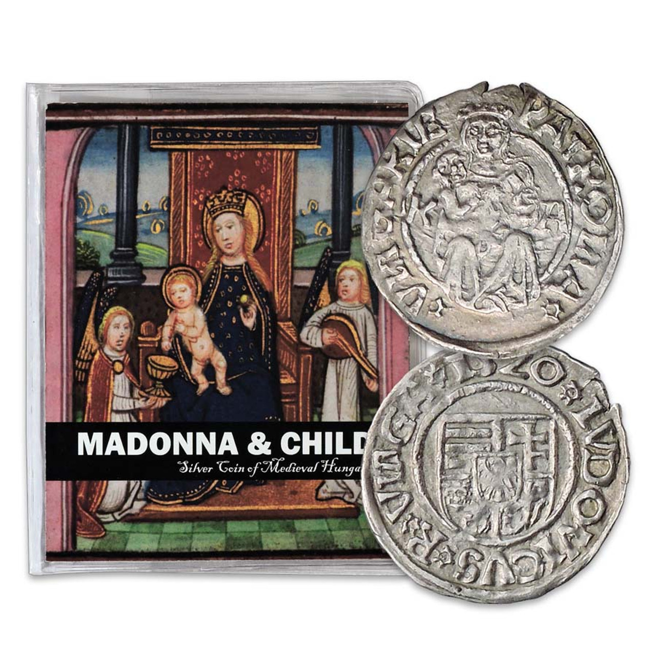 Hungary Madonna And Child Medieval Silver Denar International Coins