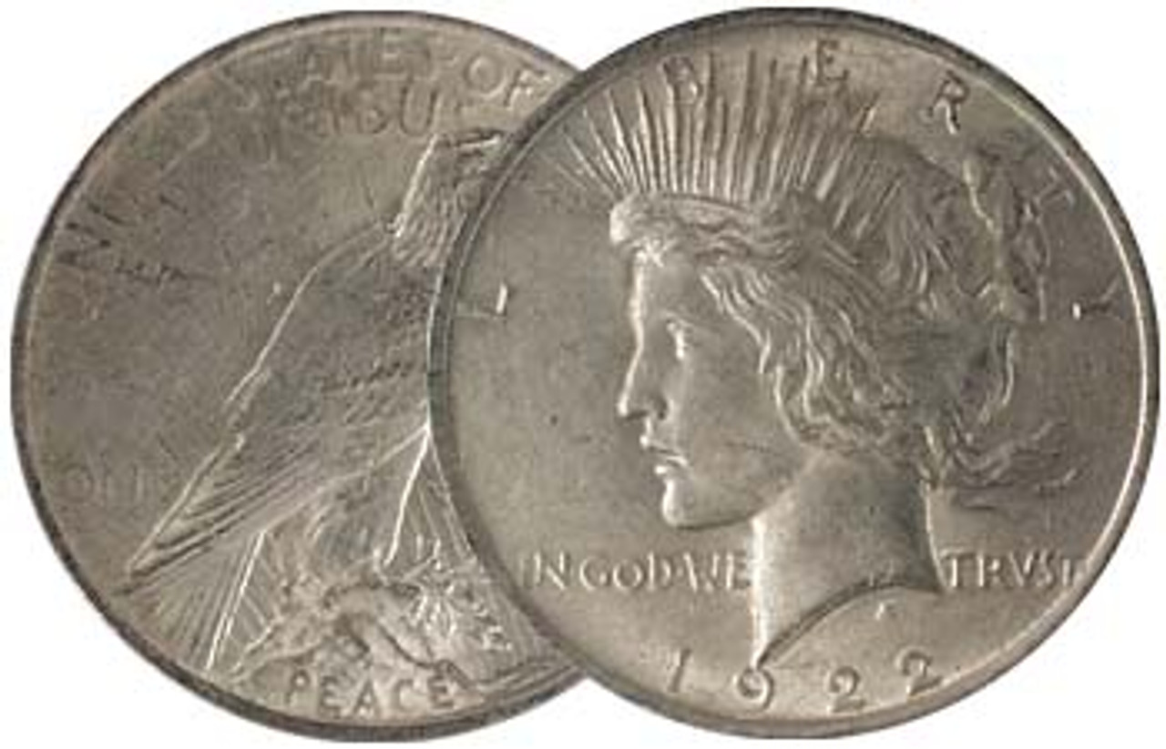 1922-P Peace Silver Dollar About Uncirculated