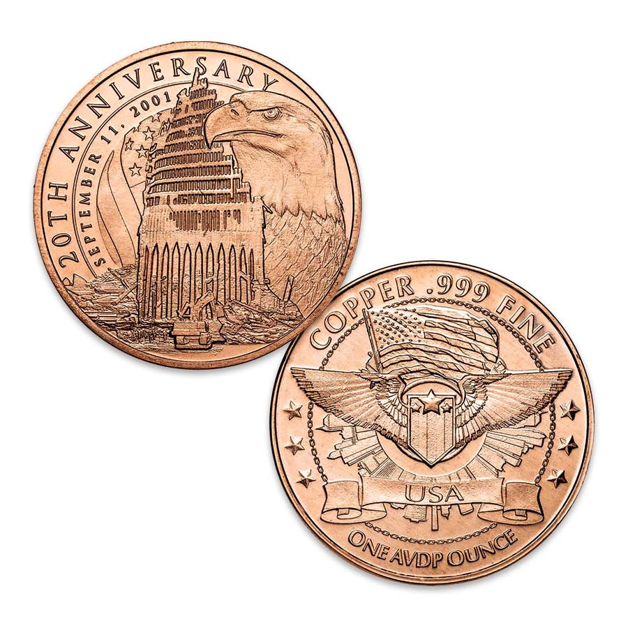 9/11 20th Anniversary 1-Oz. Copper Round | International Coins
