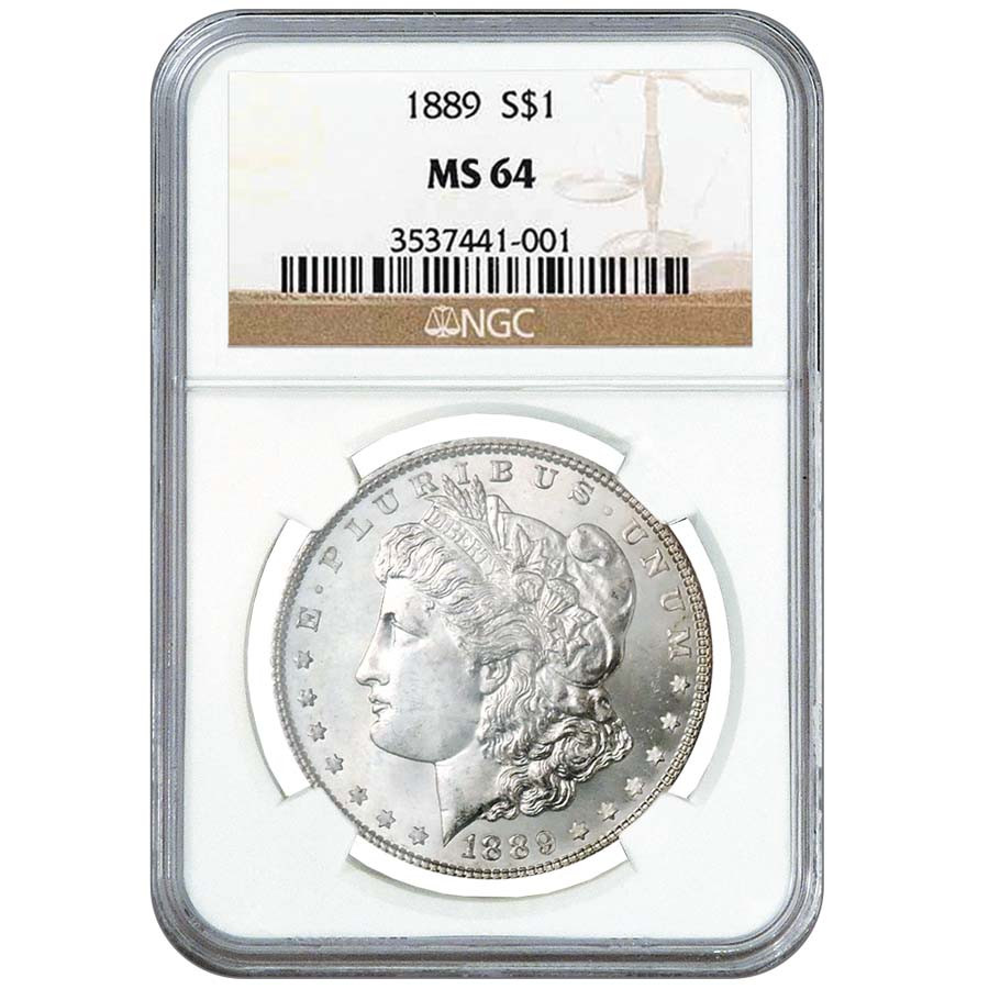 1889-P Morgan Silver Dollar Certified MS-64