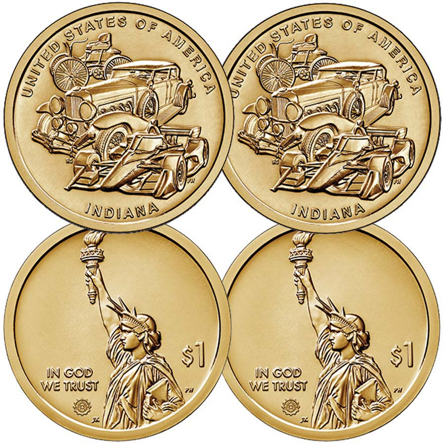 2023 P & D Indiana Innovation Dollar Pair Brilliant Uncirculated