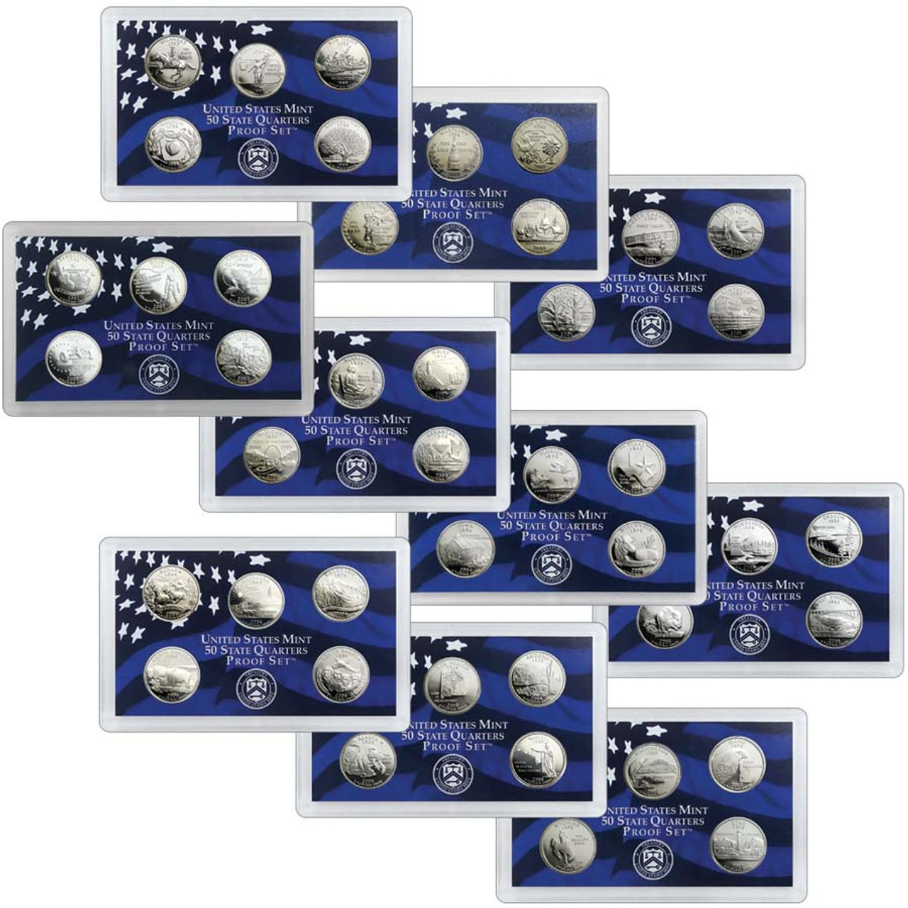コレクション US Quarters Proof Set 2005 2008-20012 2004–2008 U.S. Silver State Quarters Proof Sets | GovMint.com