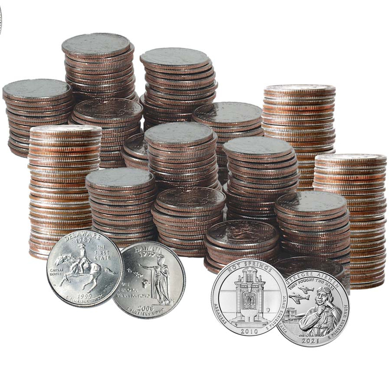 Complete P & D Statehood & National Parks Quarter 212 Coin Set Brilliant Uncirculated