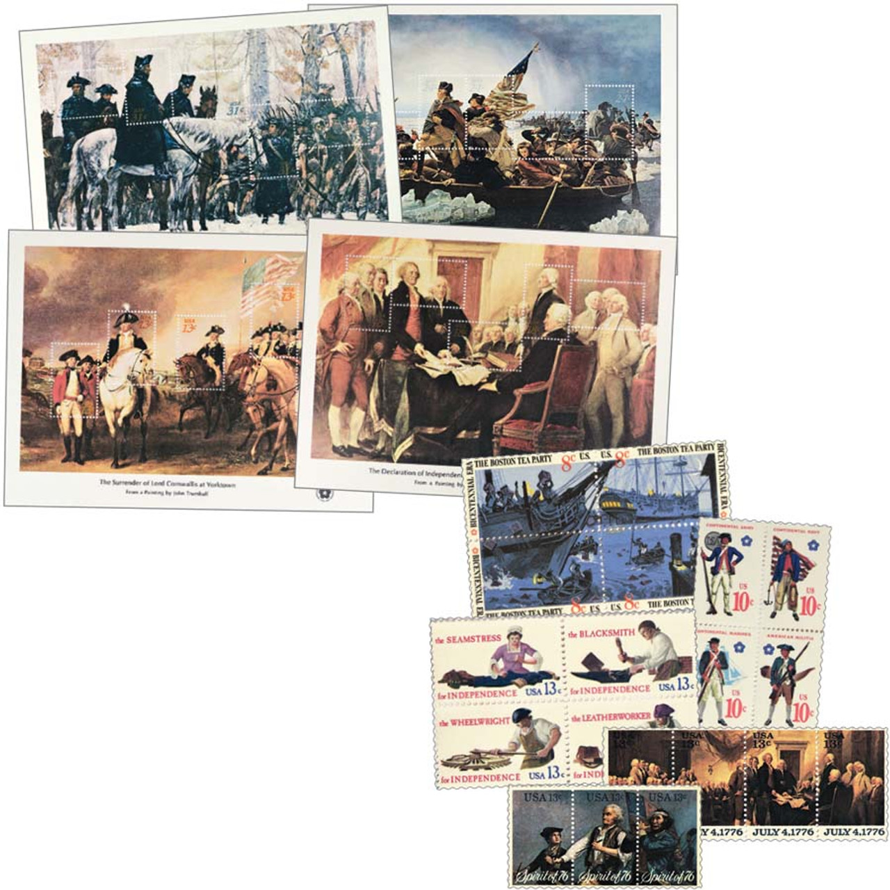 1976 Bicentennial Souvenir Sheet Set & FREE Commemorative Stamps