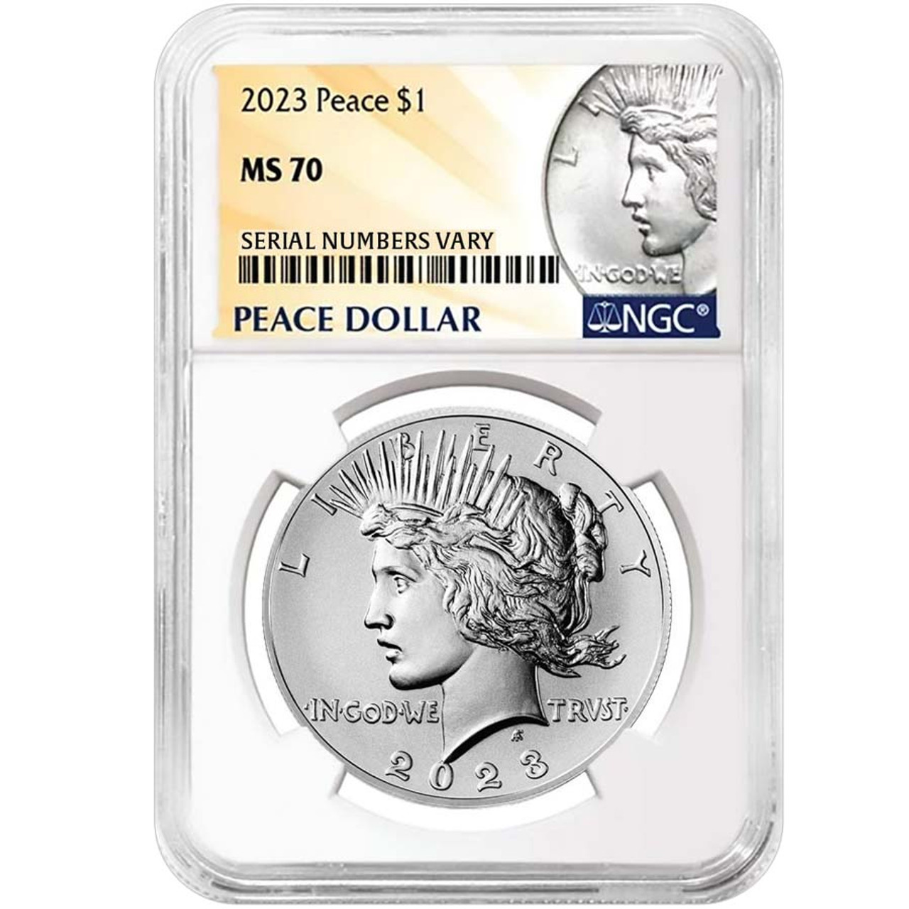 2023 Peace Silver Dollar Certified MS-70