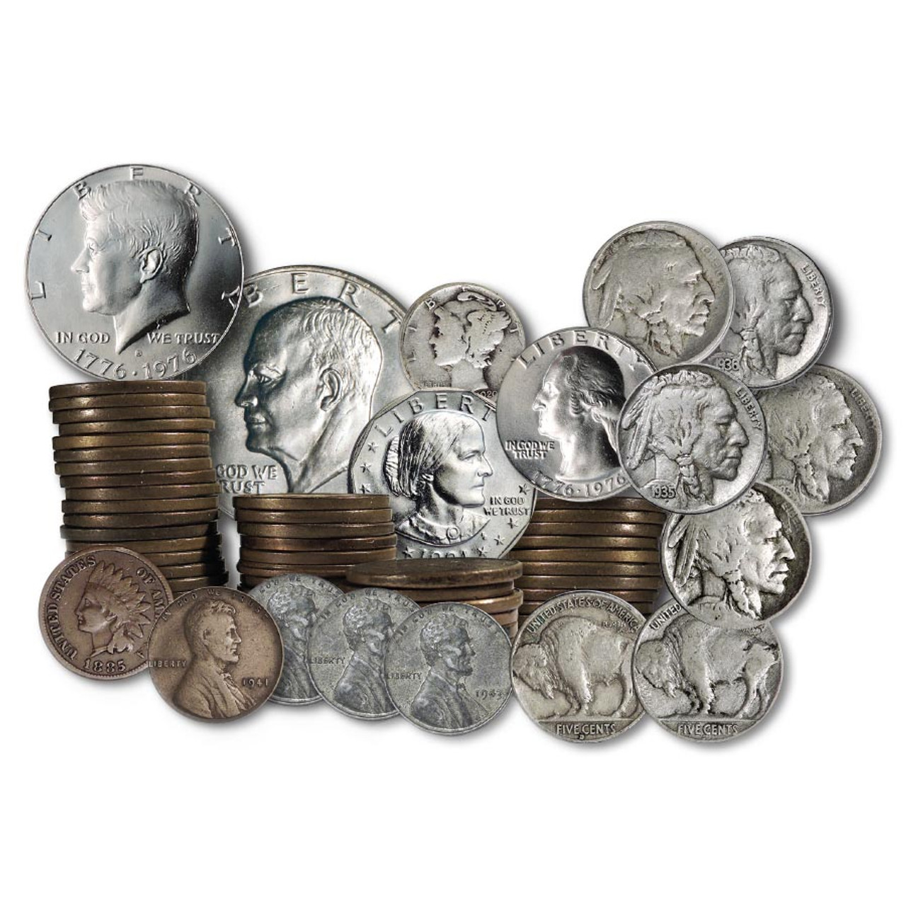 20th Century 66-Coin Vault Bag