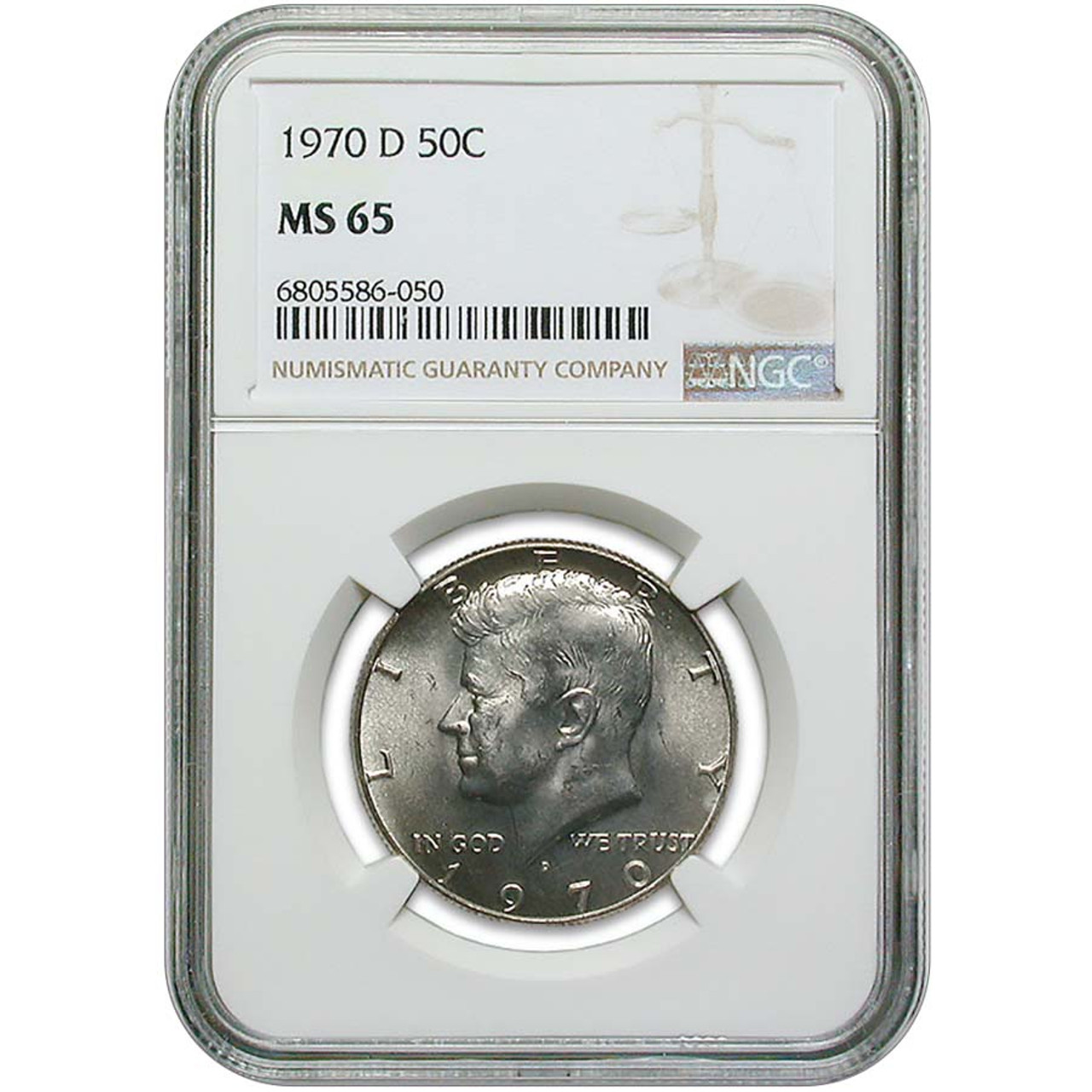 1970-D Kennedy 40% Silver Half Dollar  Certified MS-65