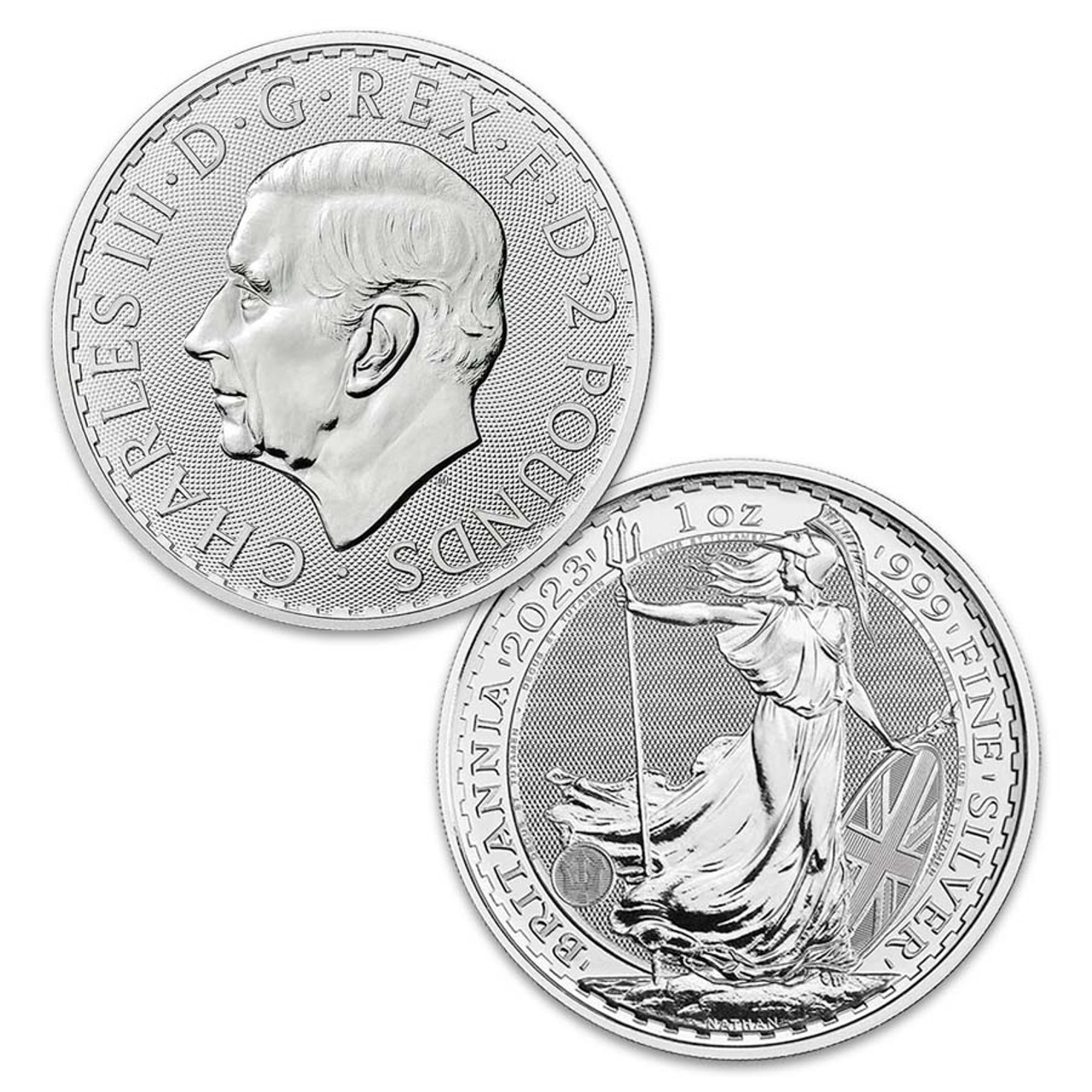 Great Britain 2023 Britannia 1-Oz. Silver £2 King Charles III Brilliant Uncirculated