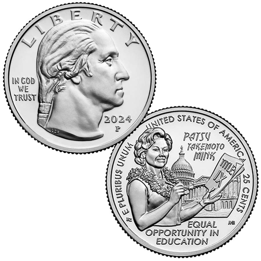 2024-P Patsy Takemoto Mink Quarter Brilliant Uncirculated