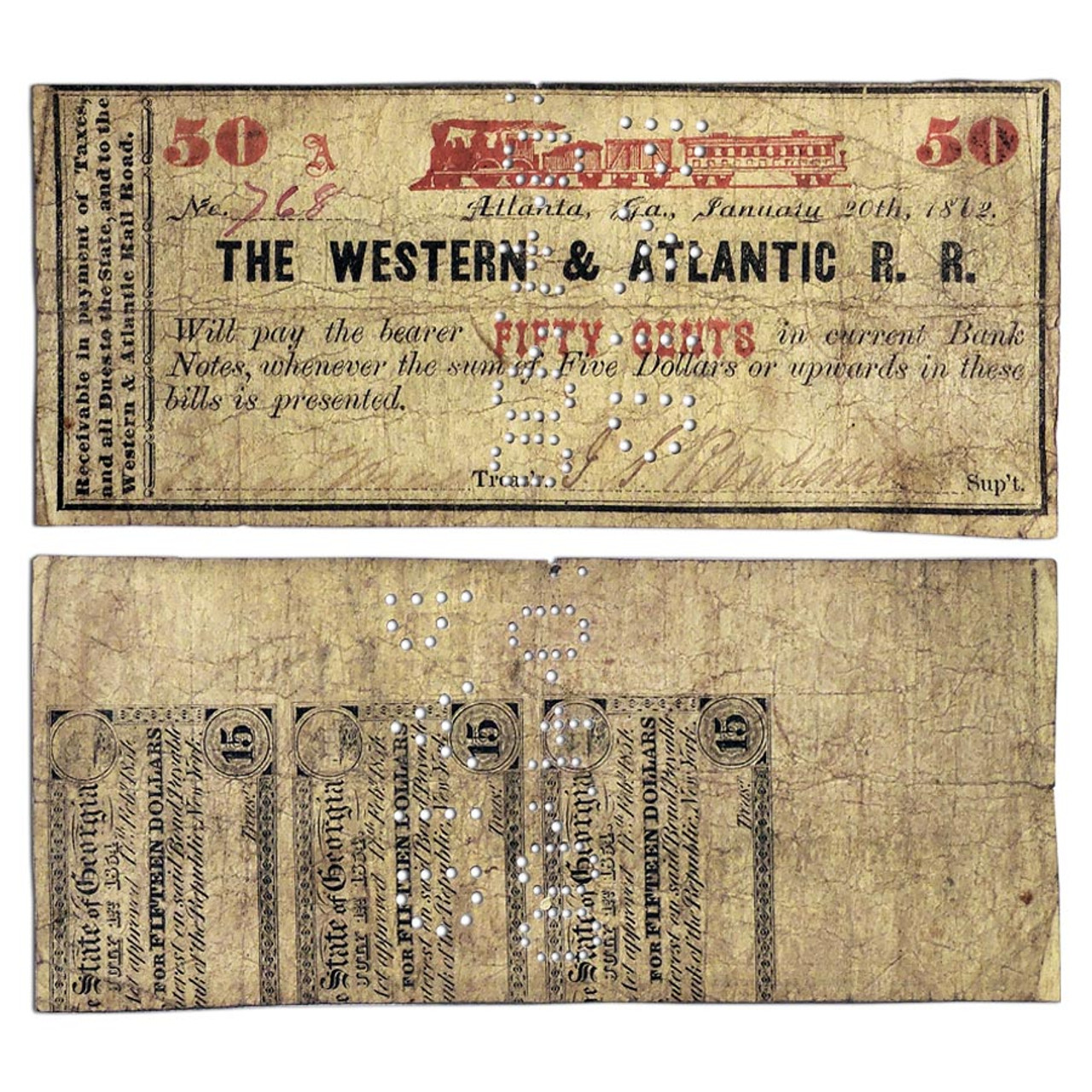 Civil War Era Railroad Scrip