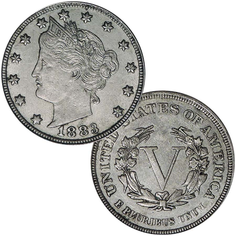 1883 No-Cents Liberty Head Nickel XF | International Coins & Currency