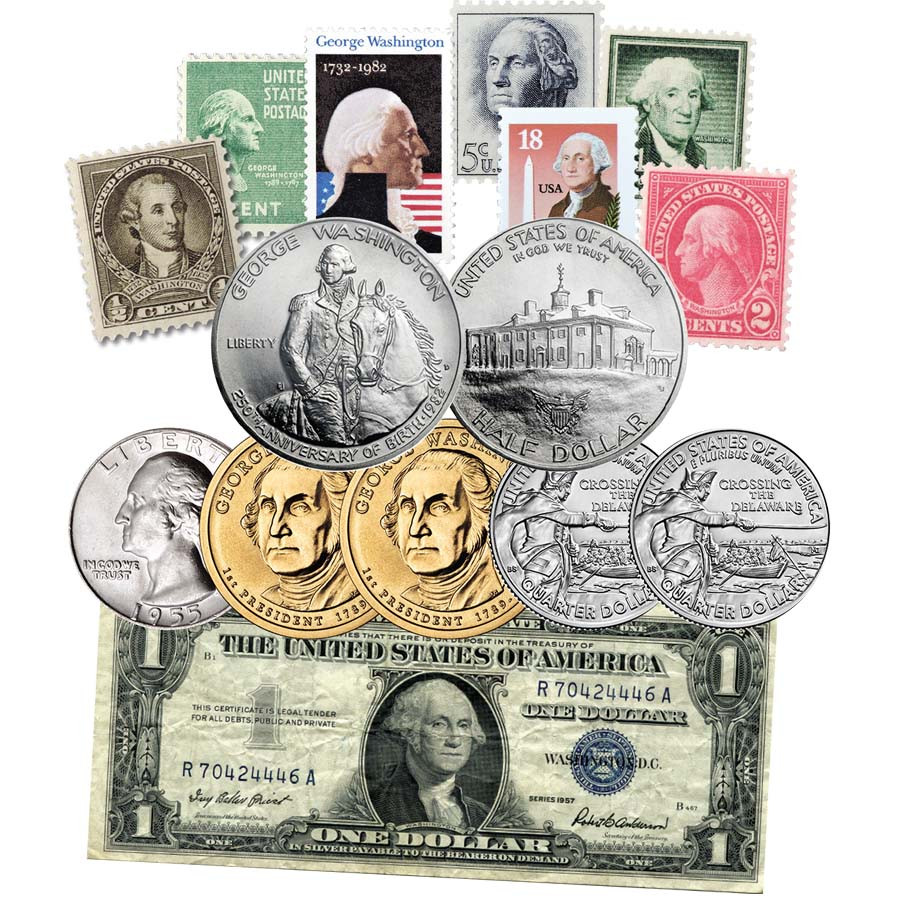 George Washington 14 Piece Collection | International Coins & Currency