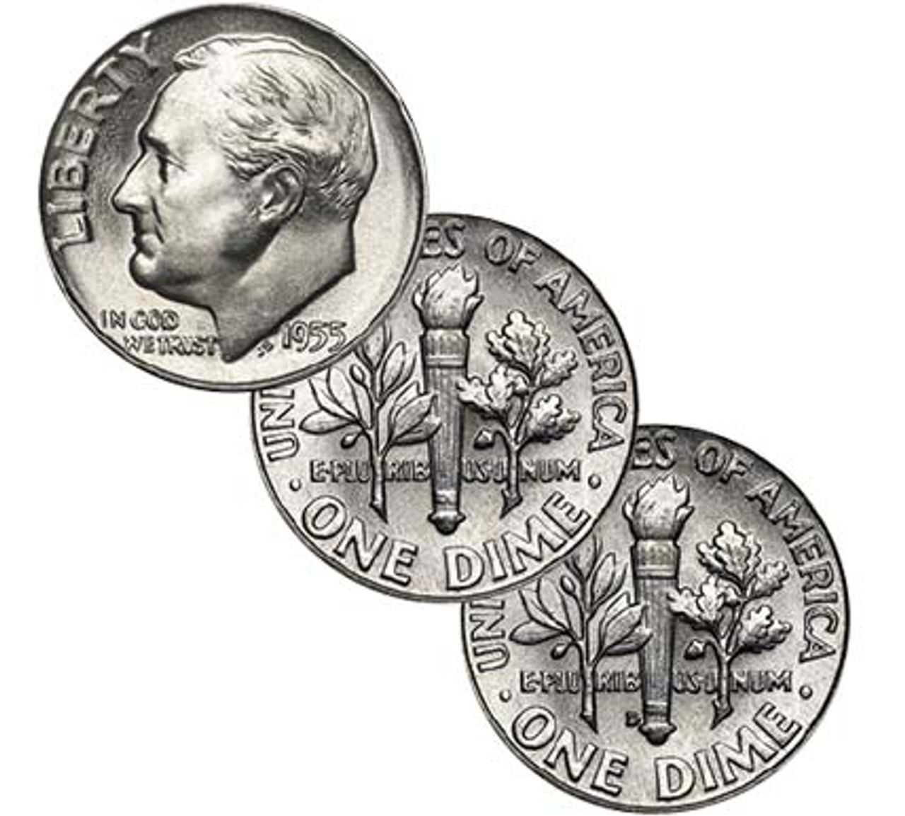 1964 P & D Roosevelt Silver Dime BU Pair