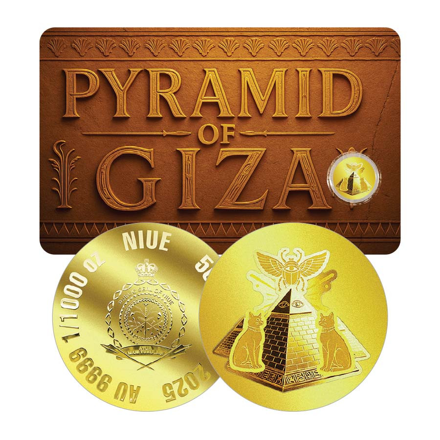 Niue 2025 Pyramid of Giza 1/1,000th Oz. Gold 50¢ Coin