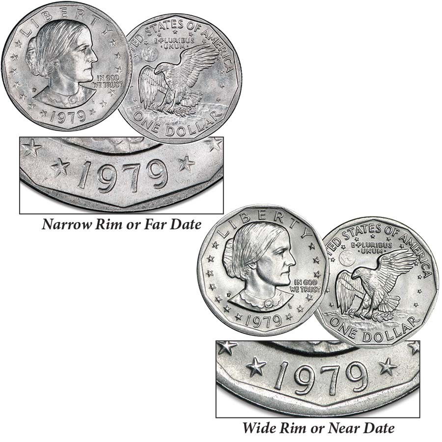 1979 Far & Near Date SBA Dollar Brilliant Uncirculated Pair