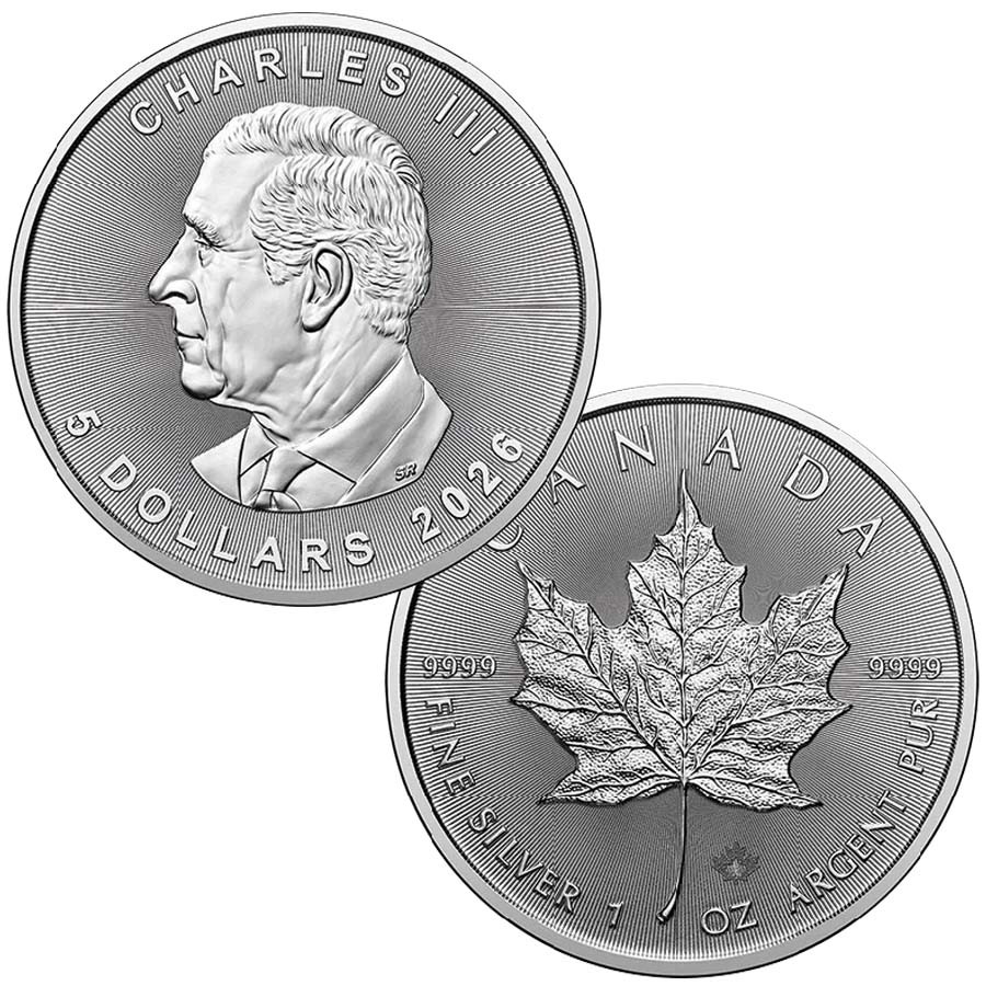 Canada 2026 Maple Leaf 1 Oz. Silver $5 BU