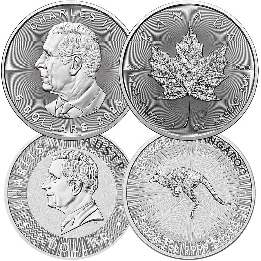 Canada & Australia 2026 1 Oz. Silver BU Pair