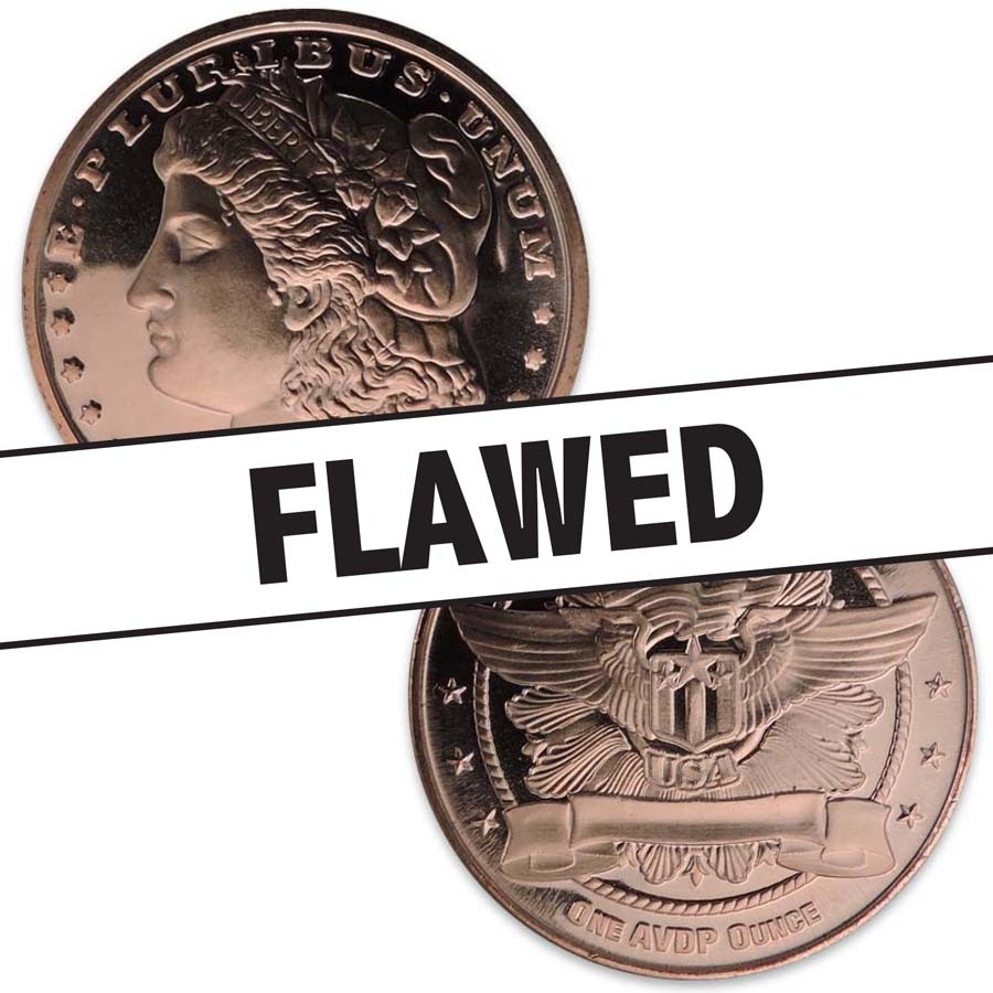 Morgan Dollar 1-Oz. Copper Round FLAWED