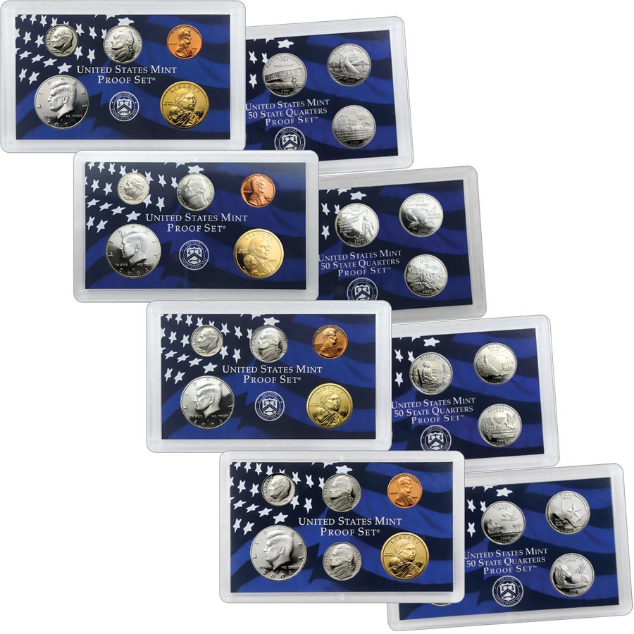 2001, 2002, 2003 & 2004 Proof Set Collection
