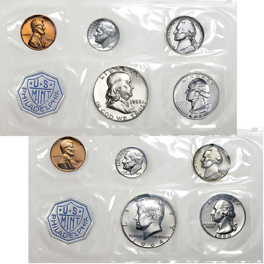 1958 & 1964 Proof Set Pair
