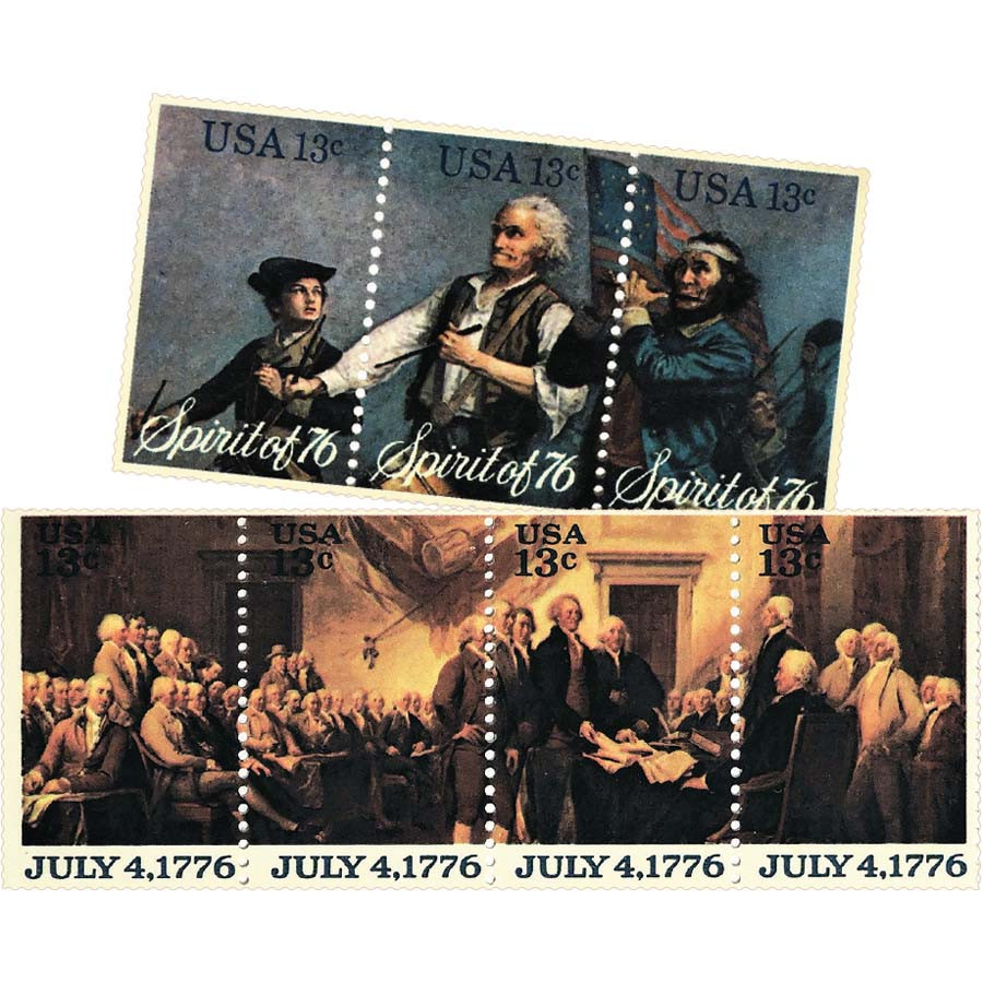 1976 Bicentennial Se-tenants Stamp Pair