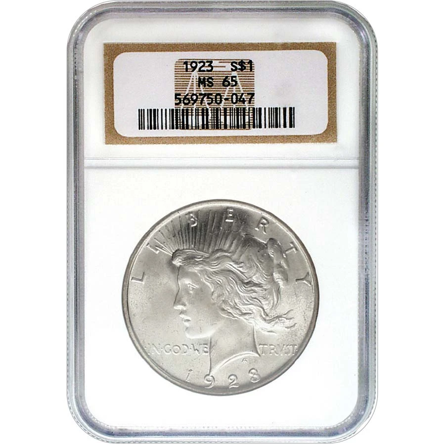 1923 Peace Silver Dollar Certified MS-65