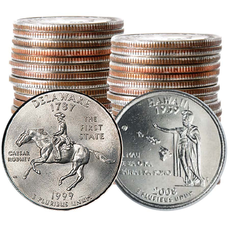1999-2008 State Quarter 50-Coin Set Brilliant Uncirculated