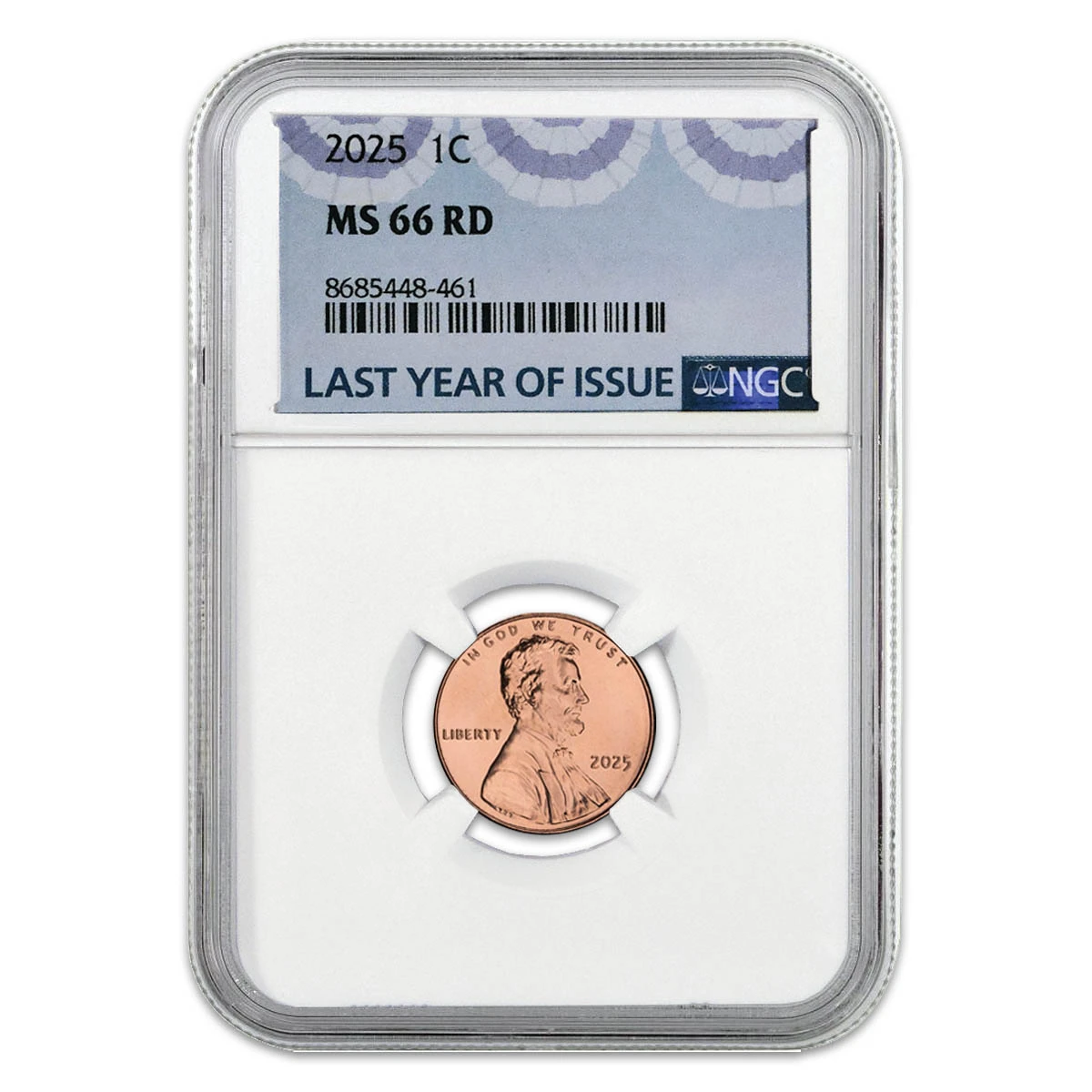 2025 Lincoln Cent Certified MS-66 RD